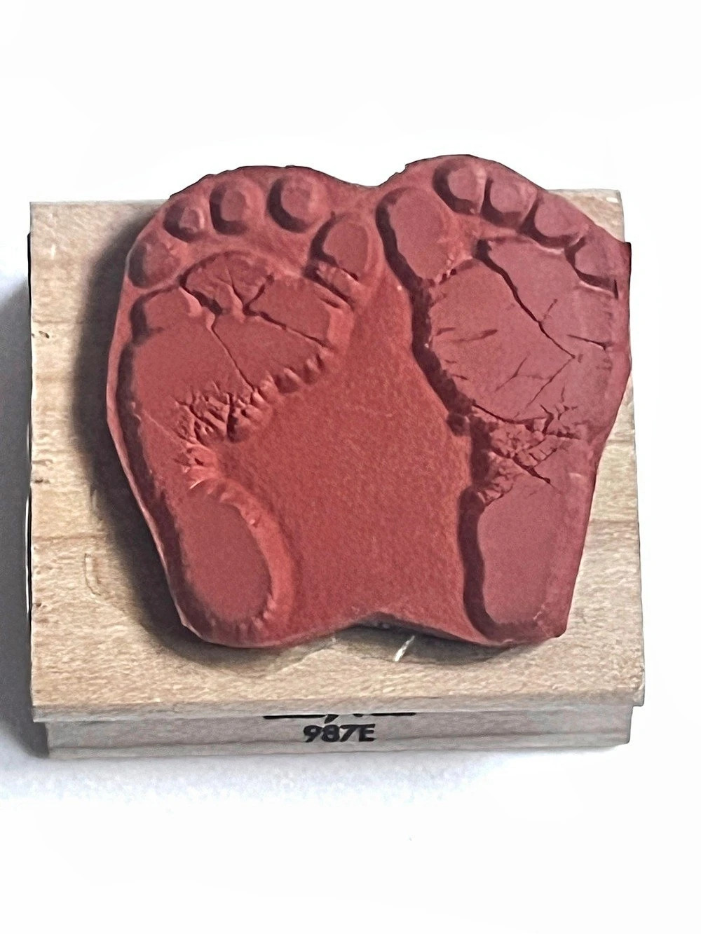 All Night Media Baby Feet Rubber Stamp NWT